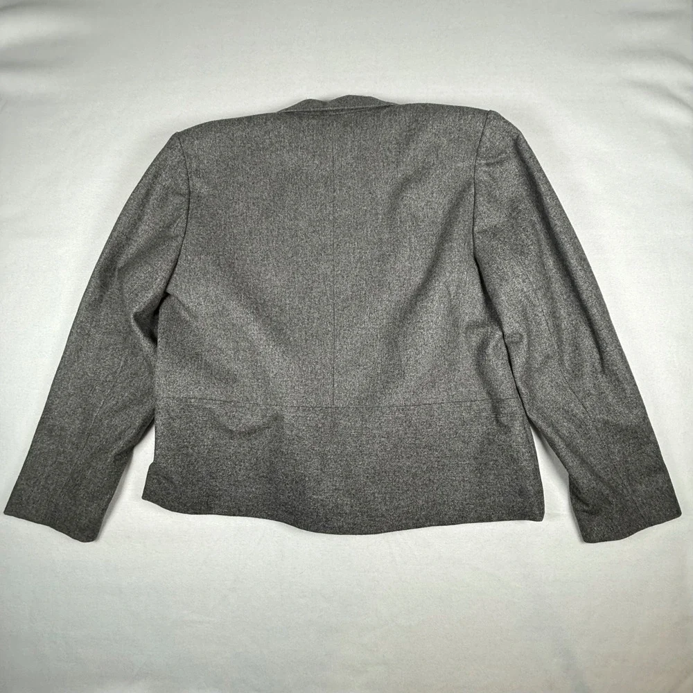 Sag Harbor Petite Blazer Gray‎ Wool Blend Career Jacket / Blazer Womens 16P
